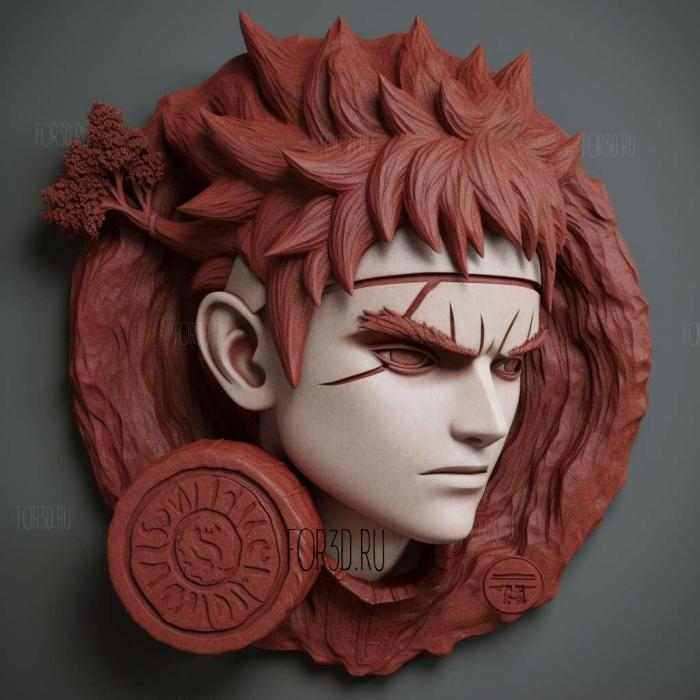 st Gaara FROM NARUTO 1 stl model for CNC