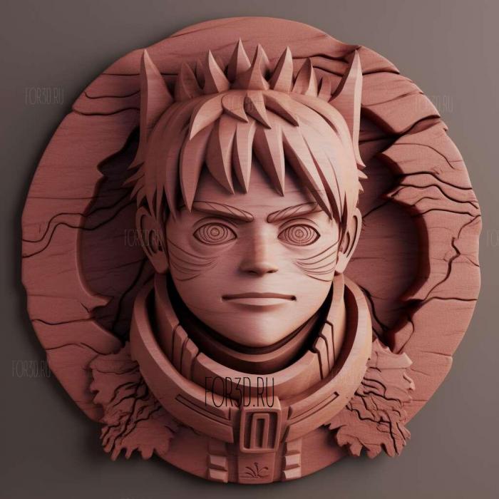 st Gaara FROM NARUTO 3 stl model for CNC