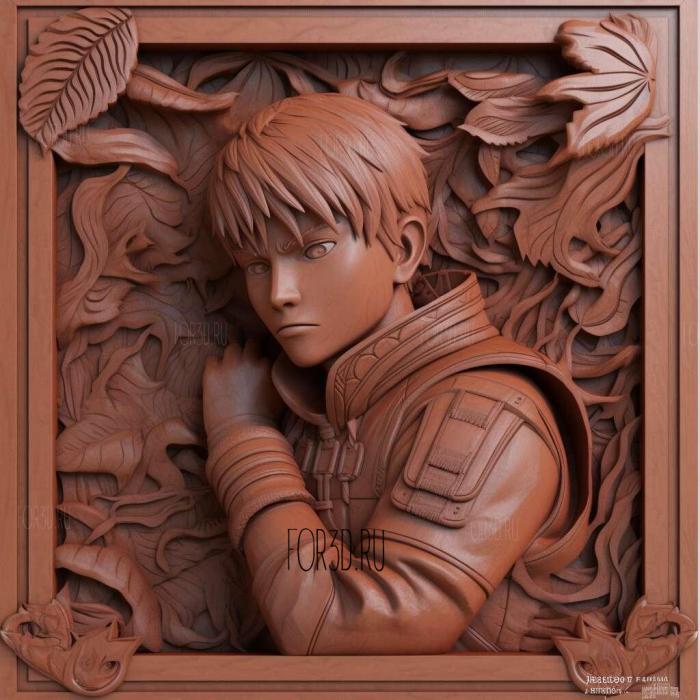 st Gaara FROM NARUTO 4 stl model for CNC