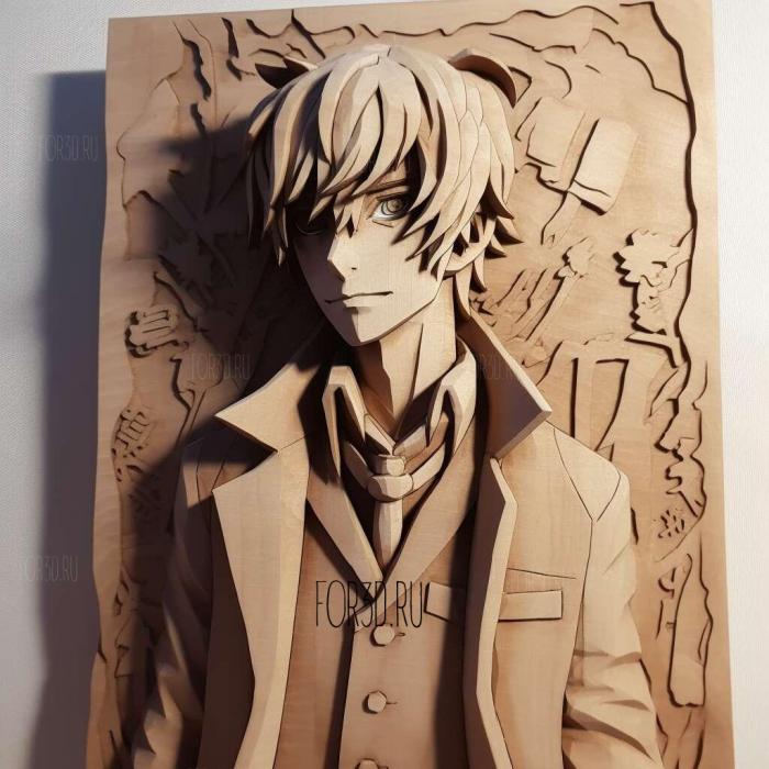 st Chu Nakahara from Bungo Stray Dogs 2 stl model for CNC