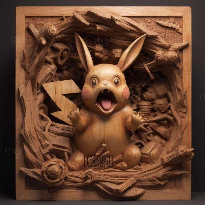 A Scare to Remember Pikachu Joining Rocket dan 2 stl model for CNC
