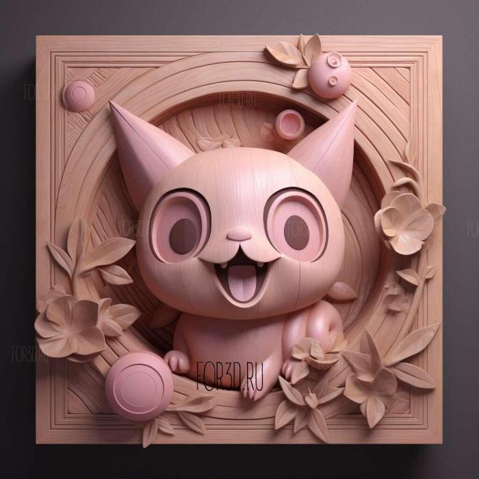 st The Song of Jigglypuff Sing Purinfrom Pokemon 2 stl model for CNC