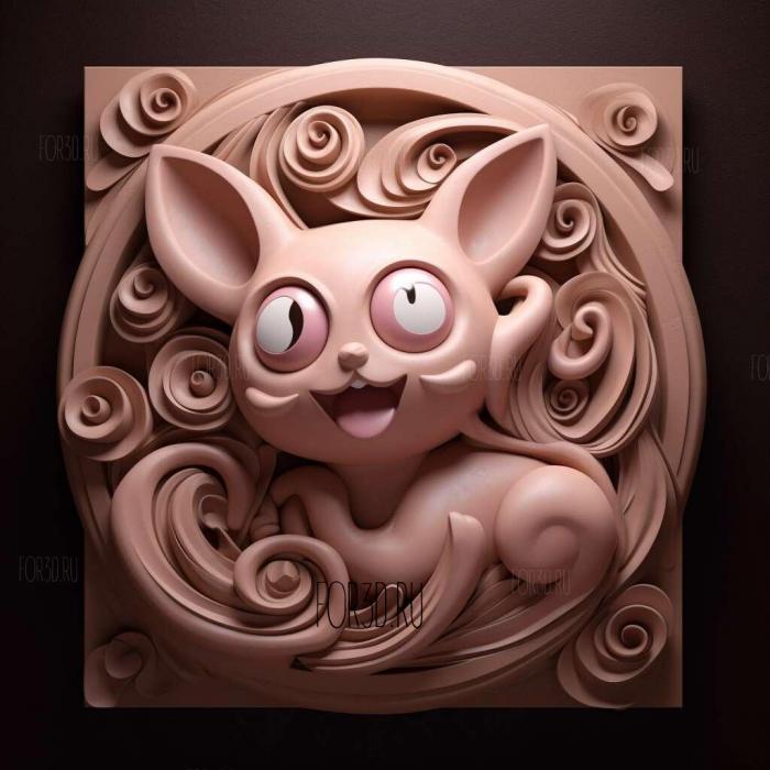 st The Song of Jigglypuff Sing Purinfrom Pokemon 3 stl model for CNC