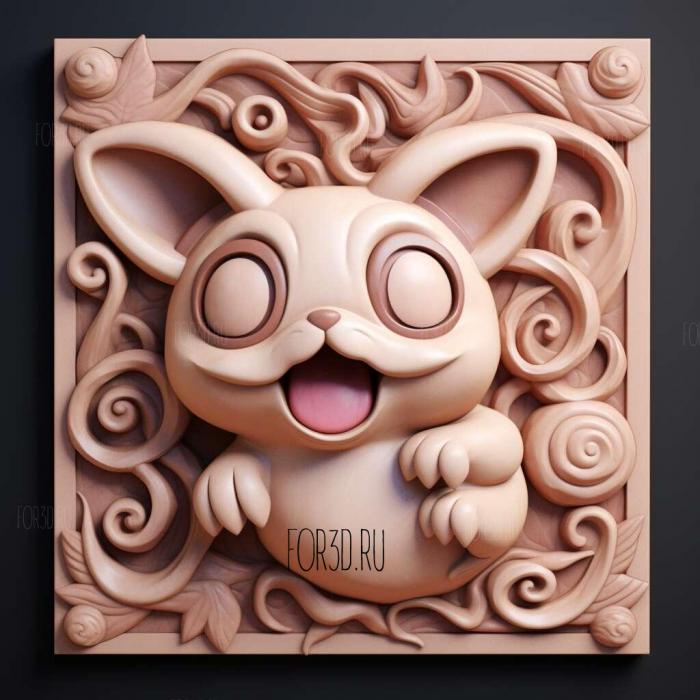 st The Song of Jigglypuff Sing Purinfrom Pokemon 4 stl model for CNC