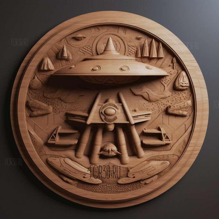 st A UFO for Elgyem Ligray and the UFOfrom Pokemon 1 stl model for CNC