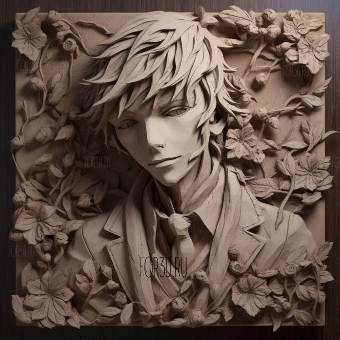 st Takuichi Aoki from Bungo Stray Dogs 3 stl model for CNC