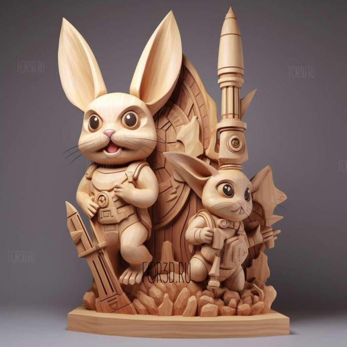 Dues and Donts Rocket dan and Delibirdfrom PokemonRELIE 3 stl model for CNC