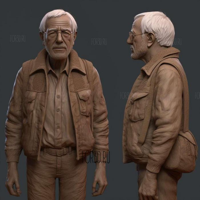 Bernie Sanders game ready not rigged character 3 stl model for CNC