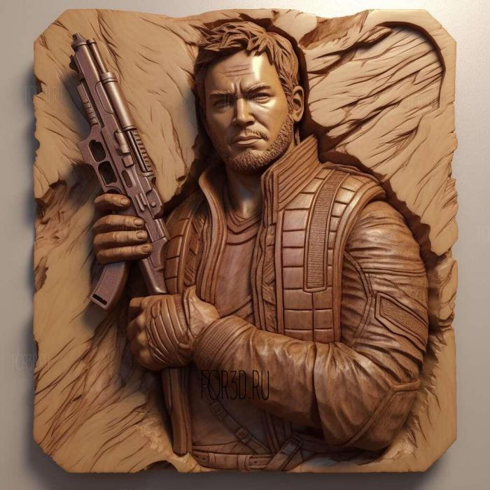 Star Lord Chris Pratt 1 stl model for CNC