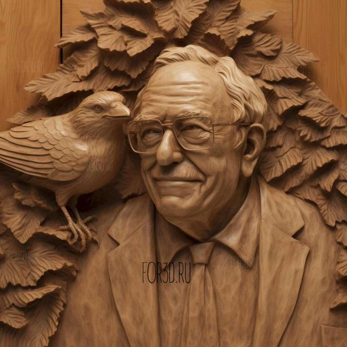 Bernie with bird animation 2 stl model for CNC