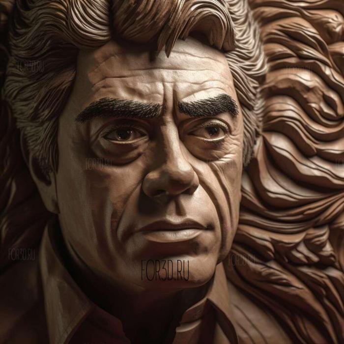 Benicio Del Toro 3 stl model for CNC