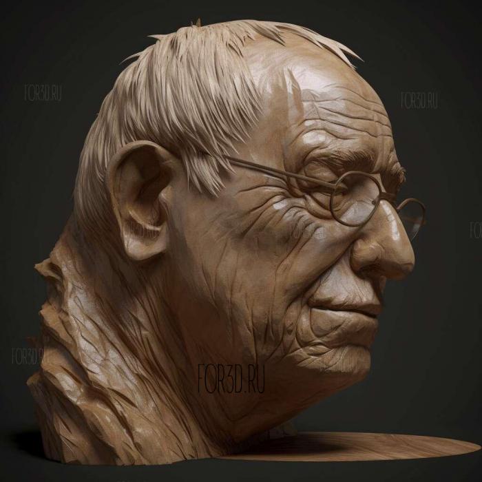 Bernie Sanders head 1 stl model for CNC