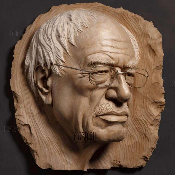 Bernie Sanders head 4 stl model for CNC