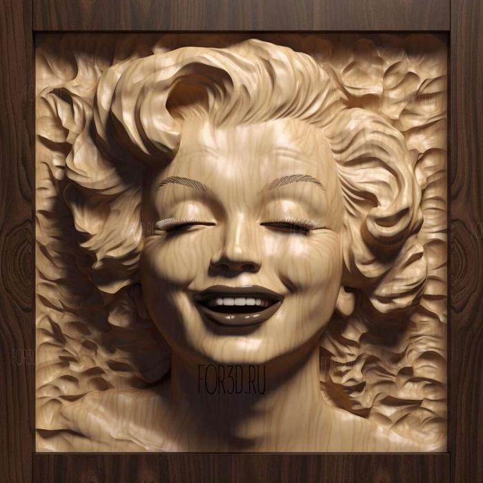 Marilyn Monroe actress 1 stl model for CNC