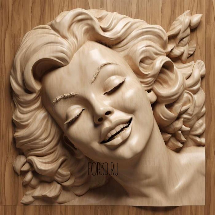 Marilyn Monroe actress 2 stl model for CNC