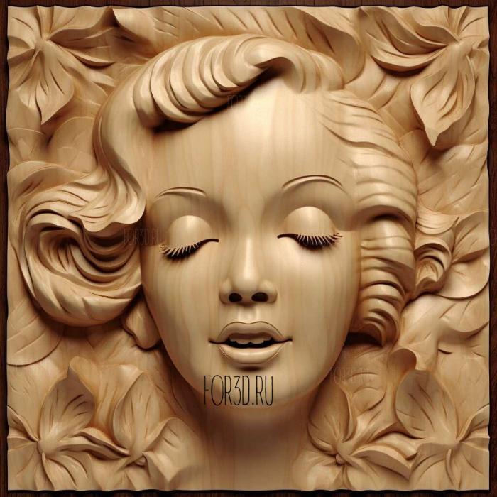 Marilyn Monroe actress 4 stl model for CNC