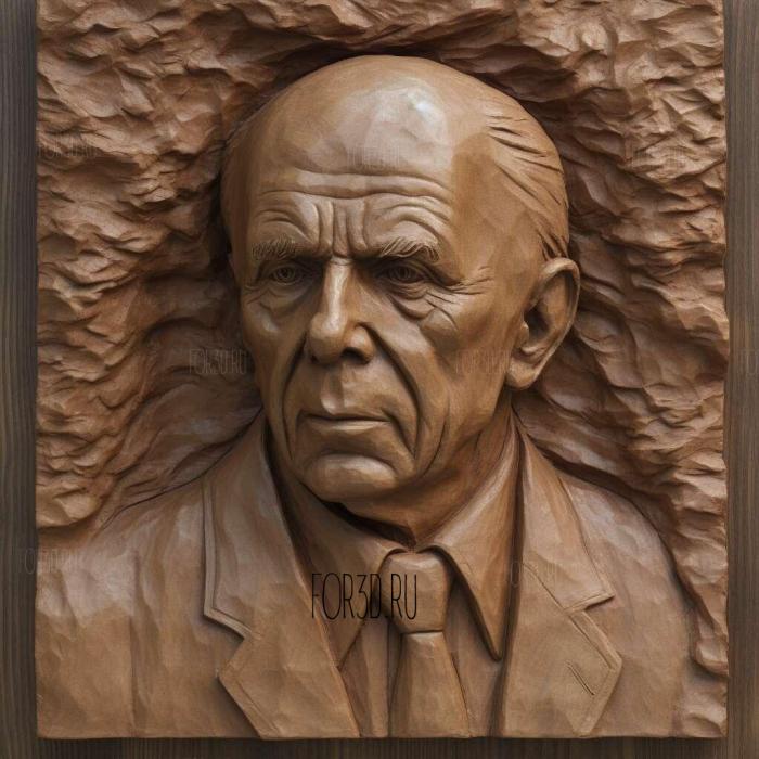 Andrei Sakharov Soviet dissident 1 stl model for CNC