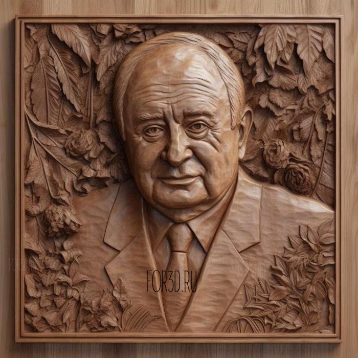 Mikhail Gorbachev 2 stl model for CNC