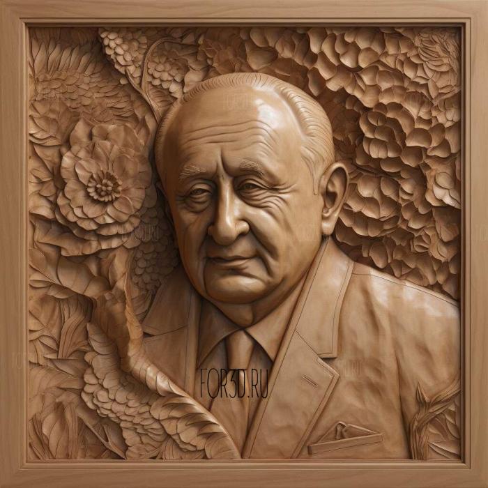 Mikhail Gorbachev 3 stl model for CNC