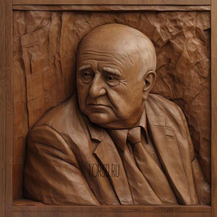 Mikhail Gorbachev 4 stl model for CNC