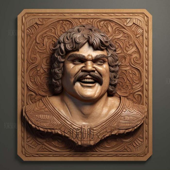 Jack Black as Nacho Libre 1 stl model for CNC