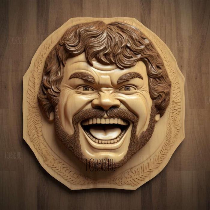 Jack Black as Nacho Libre 3 stl model for CNC