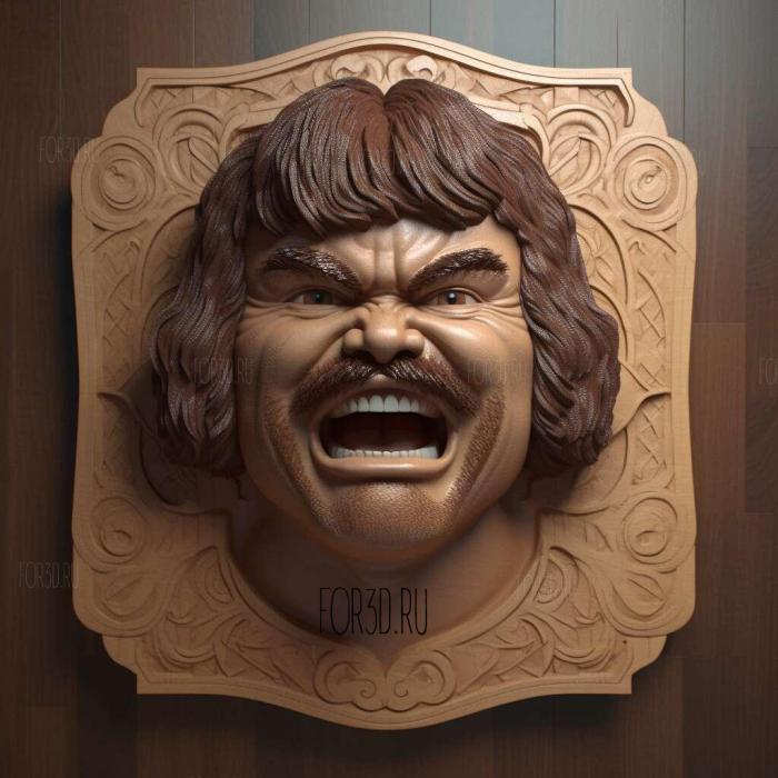 Jack Black as Nacho Libre 4 stl model for CNC