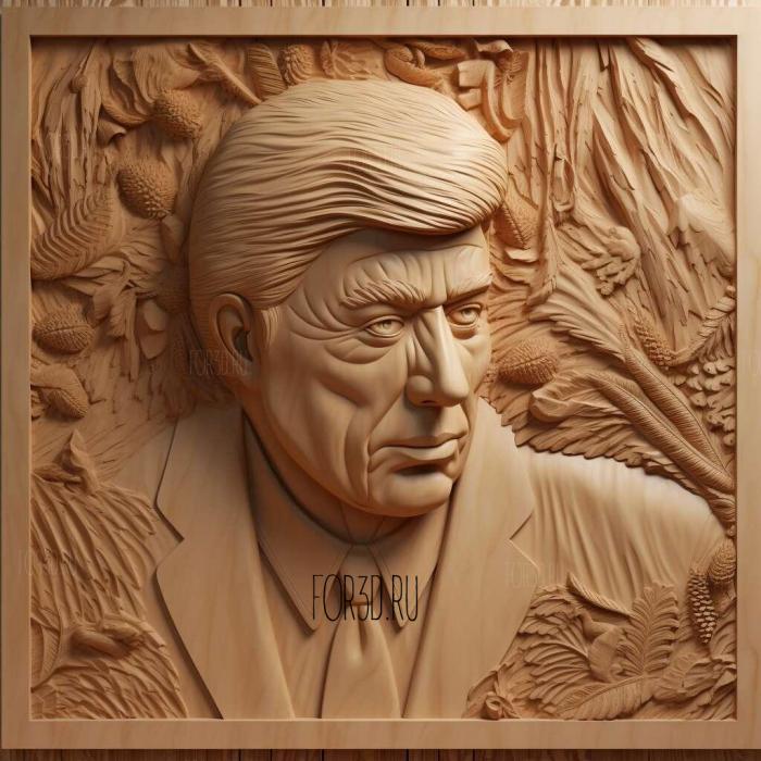 Donald Trump presidental edition 2 stl model for CNC