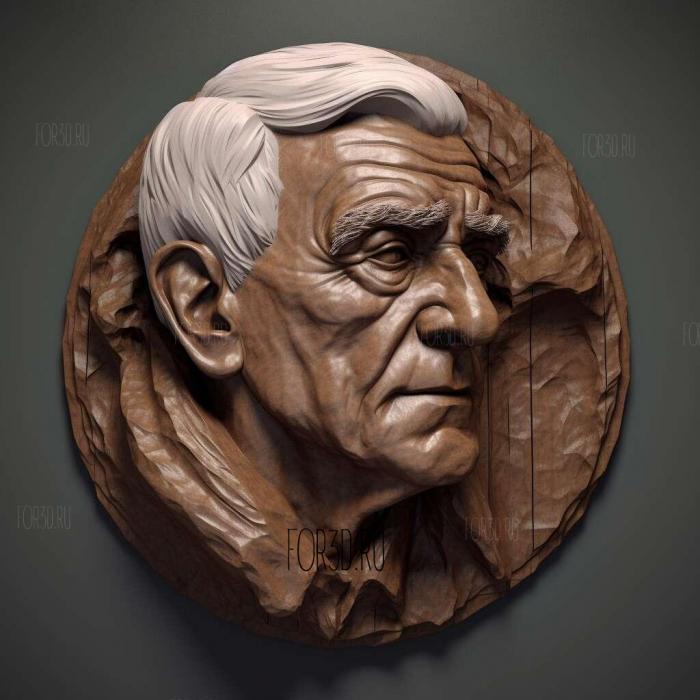 John Mc Cain stylized 3d model 1 stl model for CNC