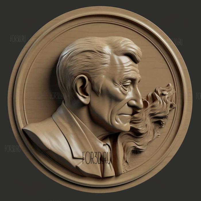 John Mc Cain stylized 3d model 3 stl model for CNC