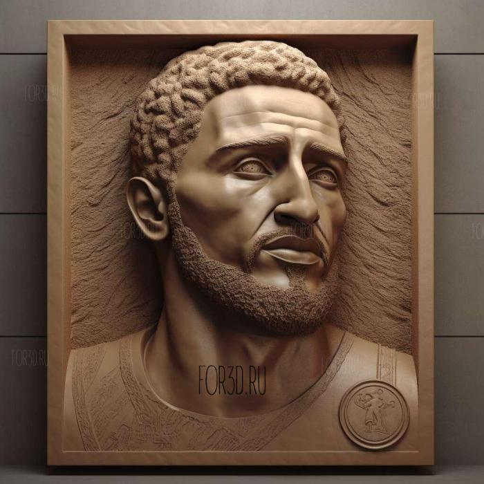 Colin Kaepernick Civil Rights Activist Athlete 1 stl model for CNC