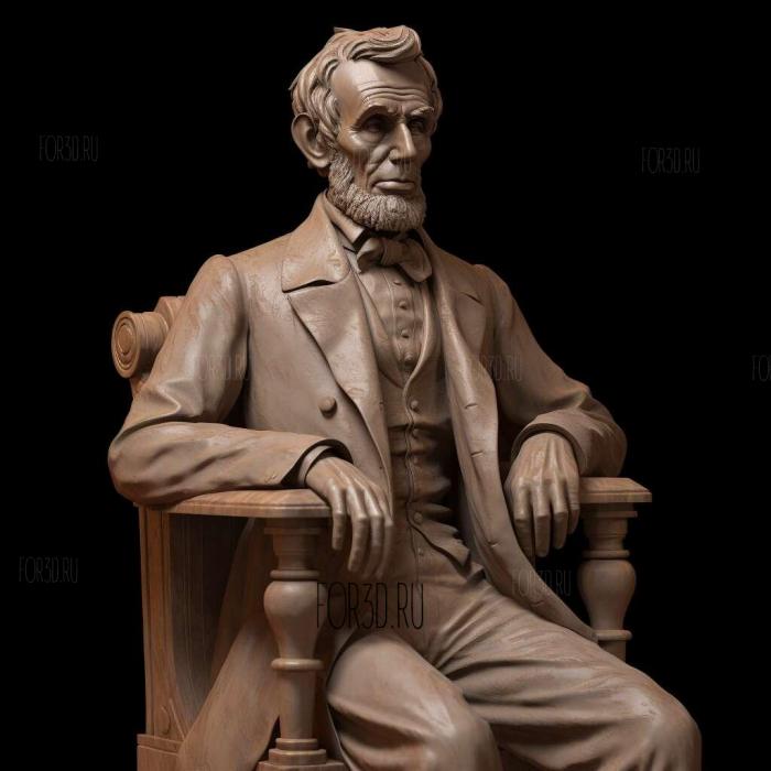 Abraham Lincoln Memorial 1 stl model for CNC