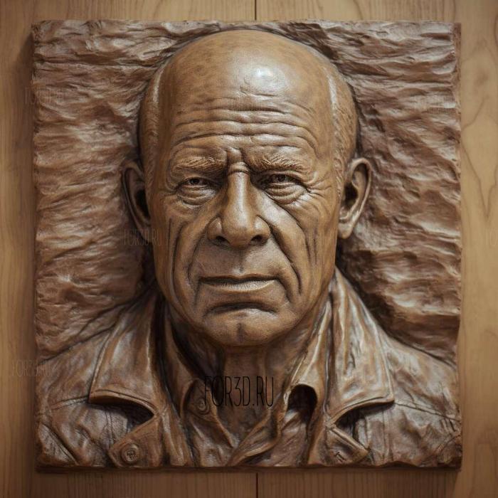 John McClane Bruce Willis 1 stl model for CNC