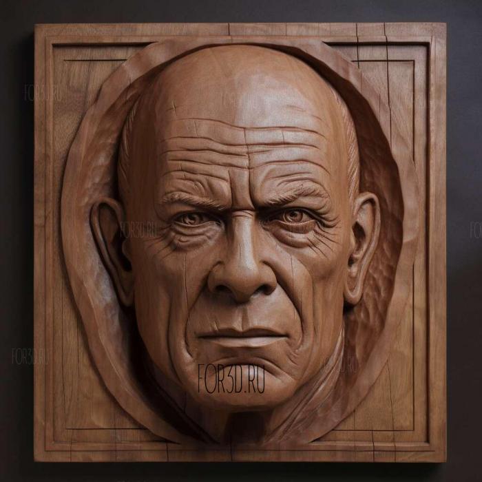 John McClane Bruce Willis 4 stl model for CNC