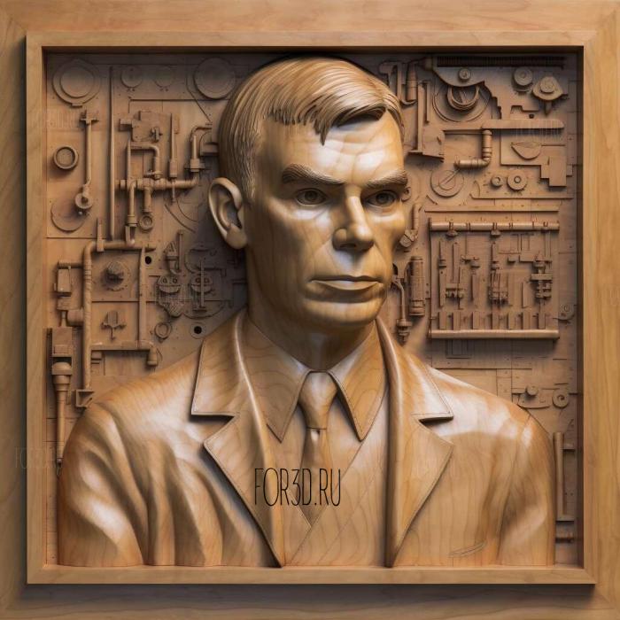 Alan Turing Creator of modern computing 1 stl model for CNC