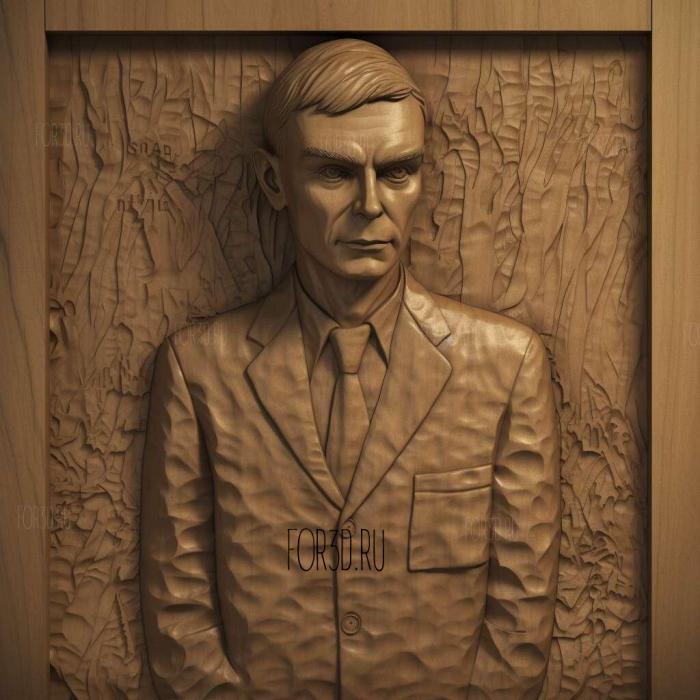 Alan Turing Creator of modern computing 2 stl model for CNC