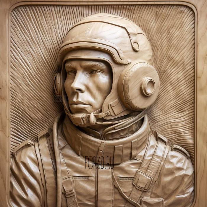 Gagarin in Russia 2 stl model for CNC