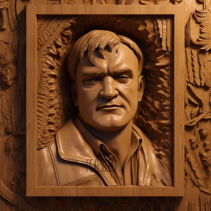 Quentin Tarantino 1 stl model for CNC