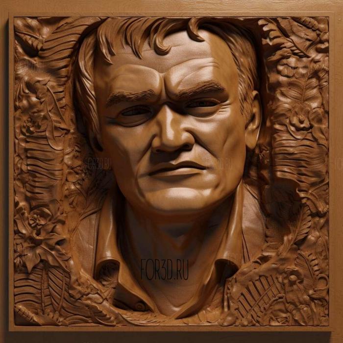 Quentin Tarantino 2 stl model for CNC