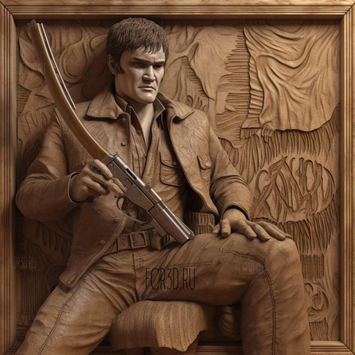 Quentin Tarantino 4 stl model for CNC