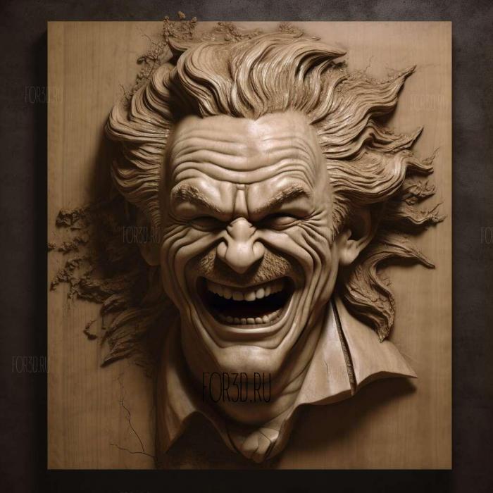 Joker Heath Ledger 2 stl model for CNC