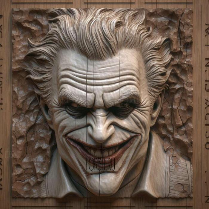 Joker Heath Ledger 4 stl model for CNC