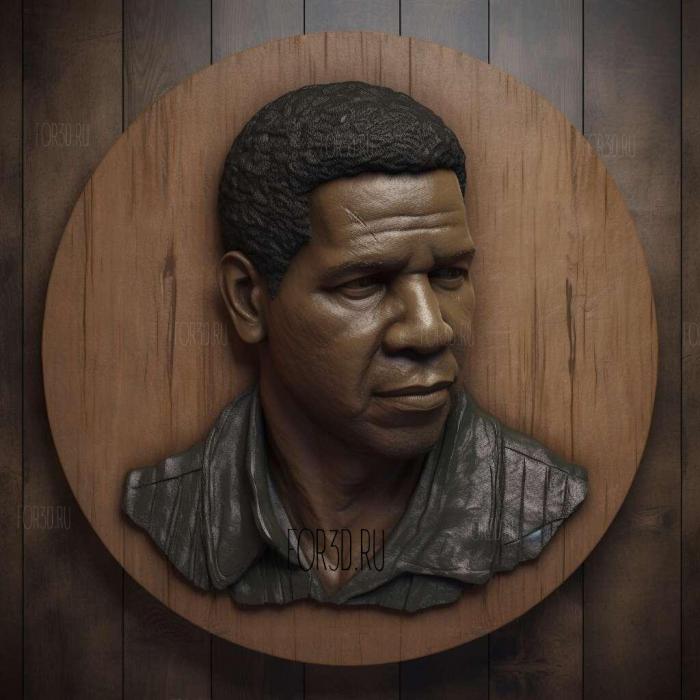 Denzel Washington 2 stl model for CNC