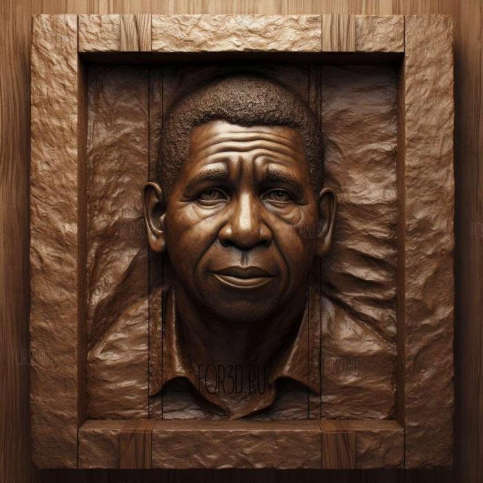 Denzel Washington 3 stl model for CNC