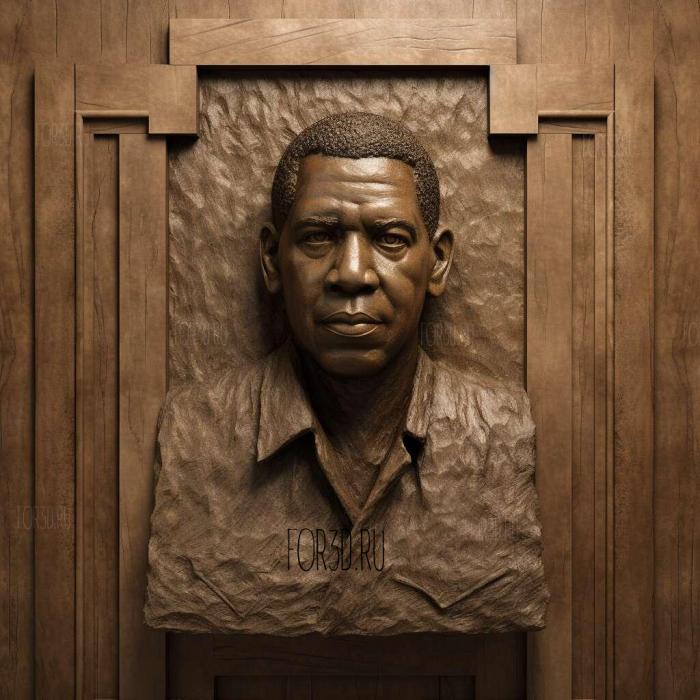 Denzel Washington 4 stl model for CNC