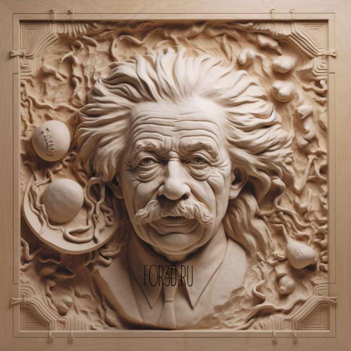 Albert Einstein physicist 1 3d stl модель для ЧПУ