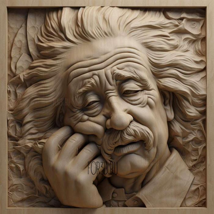 Albert Einstein physicist 2 stl model for CNC