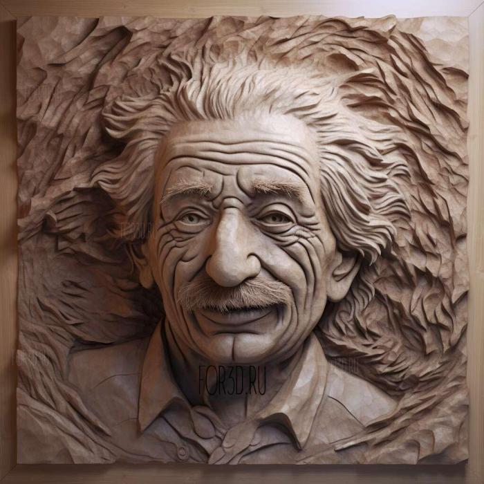 Albert Einstein physicist 3 3d stl модель для ЧПУ