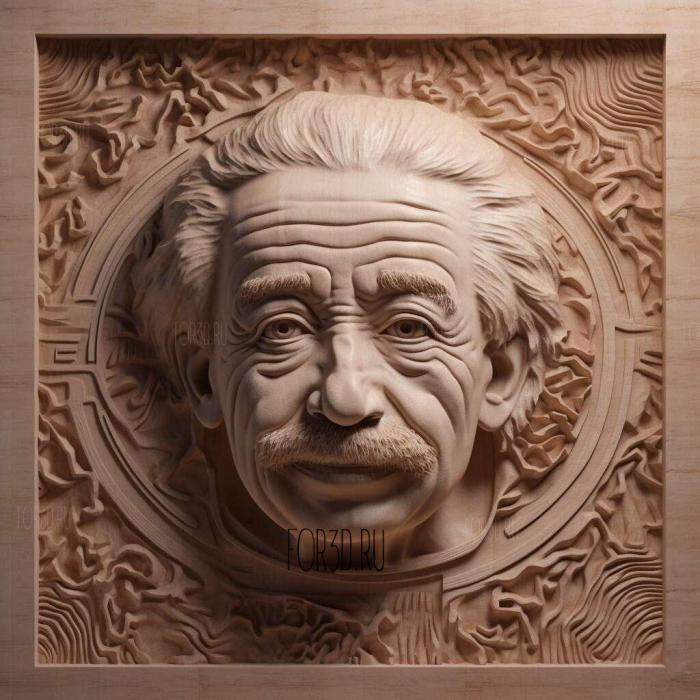 Albert Einstein physicist 4 stl model for CNC