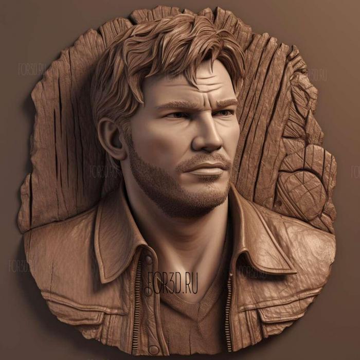 Star Lord Chris Pratt 2 stl model for CNC